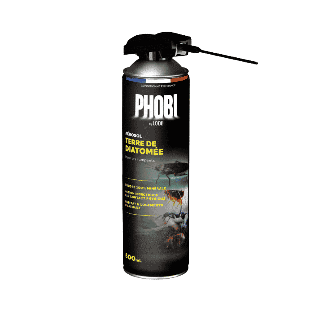 PHOBI Aérosol Terre de Diatomée – Anti insectes rampants