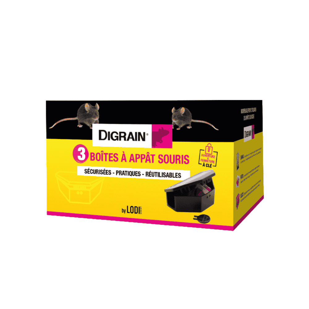 Poste d'appâtage sécurisé pour souris – Lot de 3